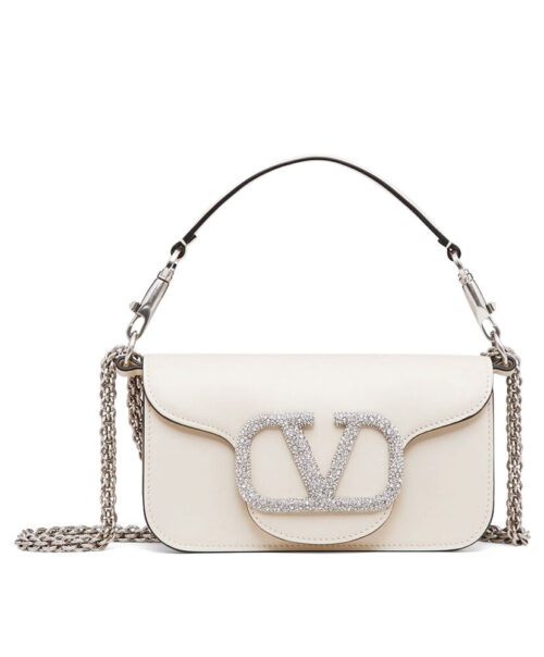 Valentino Loco Small Shoulder Bag With Jewel Logo